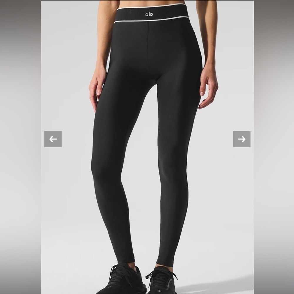 ALO Yoga Airlift High-Waist Alignment Legging XXS Core: Black/White NWT